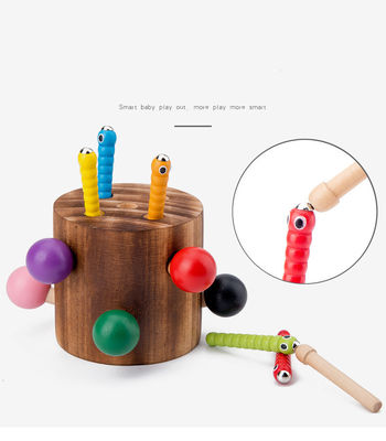 Wooden Catch The Worm Game برای آموزش هماهنگی چشم چشم کودکان