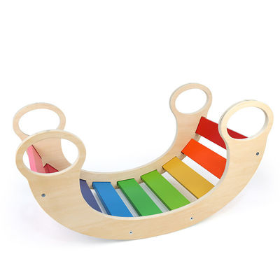 قاب کوهنوردی چوبی رنگین کمان OEM Baby Montessori