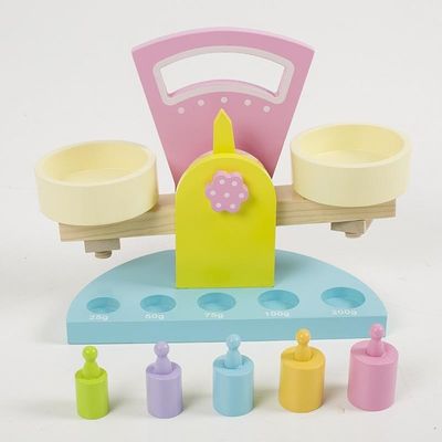 مقیاس وزن پرتو تعادل چوبی Montessori برای آموزش پیش دبستانی