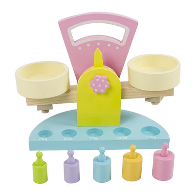مقیاس وزن پرتو تعادل چوبی Montessori برای آموزش پیش دبستانی