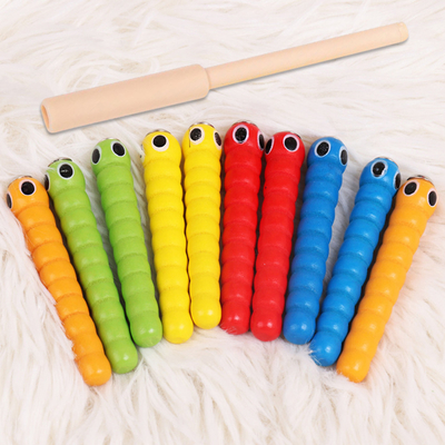 بازی Wooden Bug Catching 5 Worms 1 Wooden Toys لوازم جانبی اسباب بازی های آموزشی Montessori