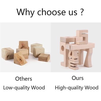 تعداد بلوک های ساختمانی اسباب بازی های دیجیتال ریاضی چوبی بلوک تعادل کودک Jenga Toy Montessori آموزشی اسباب بازی های چوب طبیعی fo