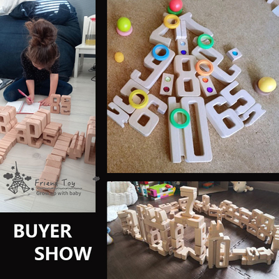تعداد بلوک های ساختمانی اسباب بازی های دیجیتال ریاضی چوبی بلوک تعادل کودک Jenga Toy Montessori آموزشی اسباب بازی های چوب طبیعی fo