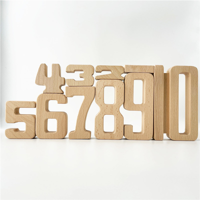 تعداد بلوک های ساختمانی اسباب بازی های دیجیتال ریاضی چوبی بلوک تعادل کودک Jenga Toy Montessori آموزشی اسباب بازی های چوب طبیعی fo