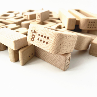 تعداد بلوک های ساختمانی اسباب بازی های دیجیتال ریاضی چوبی بلوک تعادل کودک Jenga Toy Montessori آموزشی اسباب بازی های چوب طبیعی fo