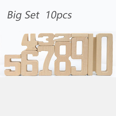 تعداد بلوک های ساختمانی اسباب بازی های دیجیتال ریاضی چوبی بلوک تعادل کودک Jenga Toy Montessori آموزشی اسباب بازی های چوب طبیعی fo