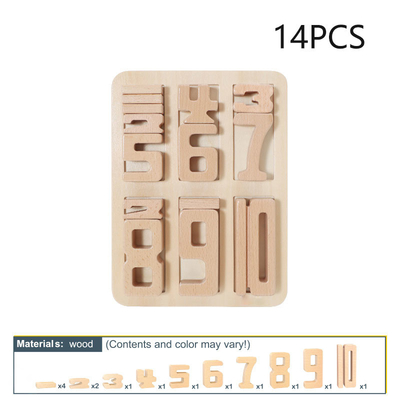 تعداد بلوک های ساختمانی اسباب بازی های دیجیتال ریاضی چوبی بلوک تعادل کودک Jenga Toy Montessori آموزشی اسباب بازی های چوب طبیعی fo