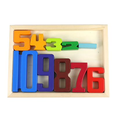 تعداد بلوک های ساختمانی اسباب بازی های دیجیتال ریاضی چوبی بلوک تعادل کودک Jenga Toy Montessori آموزشی اسباب بازی های چوب طبیعی fo