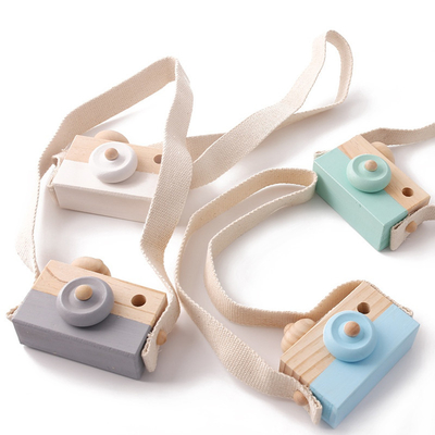 Let'S Make 1Pc Wooden Baby Baby Camera مد آویز چوبی اسباب بازی مونته سوری برای کودکان هدیه پرستاری چوبی هدیه پرستاری