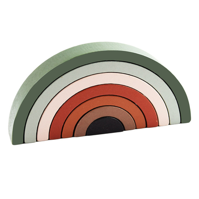 کودکان Rainbow Blocks Constructor Montessori Educational for Children