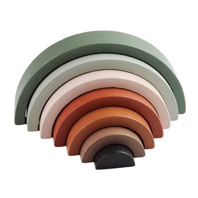 کودکان Rainbow Blocks Constructor Montessori Educational for Children