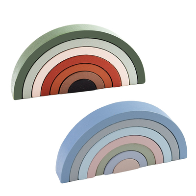 کودکان Rainbow Blocks Constructor Montessori Educational for Children