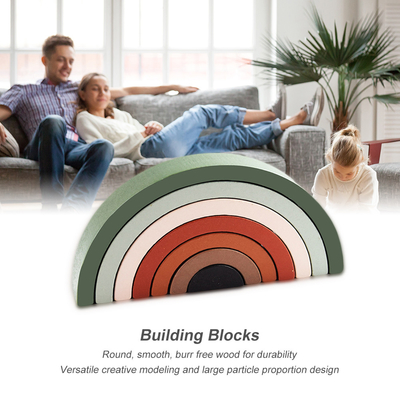 کودکان Rainbow Blocks Constructor Montessori Educational for Children