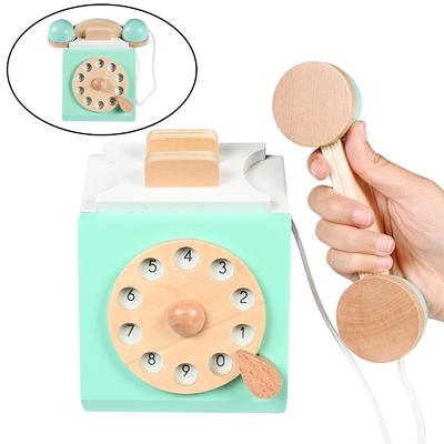 تلفن شبیه سازی یکپارچهسازی با سیستمعامل Playset اسباب بازی آموزشی چوبی برای کودکان