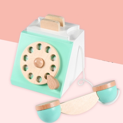 تلفن شبیه سازی یکپارچهسازی با سیستمعامل Playset اسباب بازی آموزشی چوبی برای کودکان