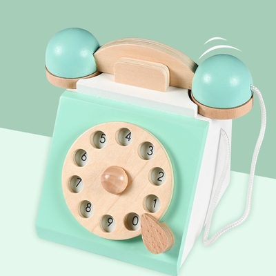تلفن شبیه سازی یکپارچهسازی با سیستمعامل Playset اسباب بازی آموزشی چوبی برای کودکان