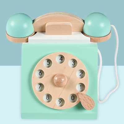تلفن شبیه سازی یکپارچهسازی با سیستمعامل Playset اسباب بازی آموزشی چوبی برای کودکان