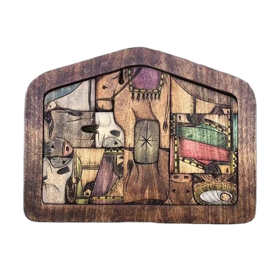 هدایای پازل های کودکانه با لوگوی سفارشی Wood Nativity Diy