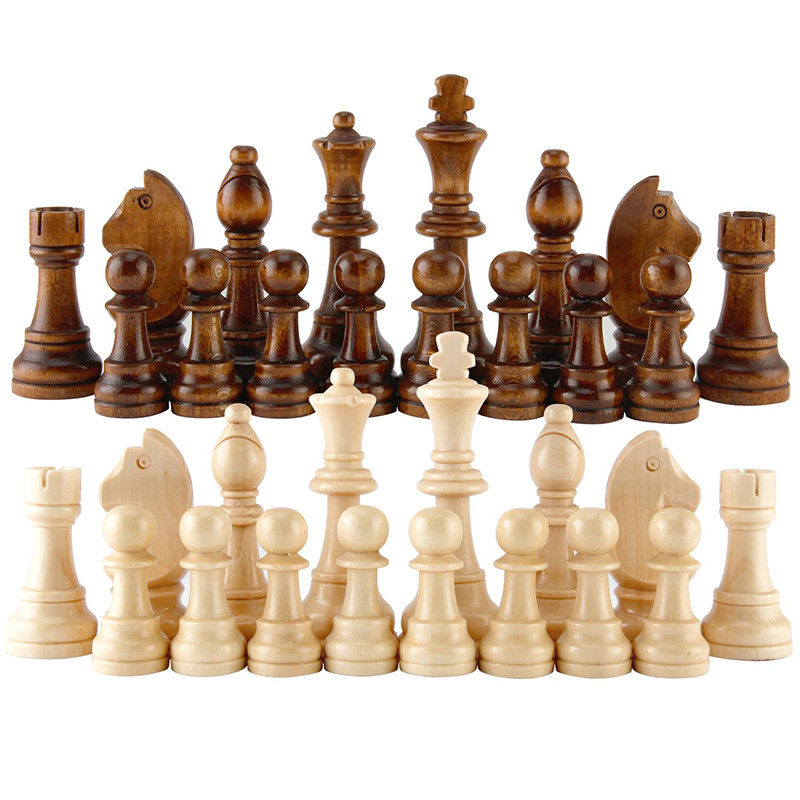 مجموعه بازی های سرگرمی کودکان 70mm Vintage Wood Chess Board Checker